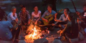 Sing-along around the campfire